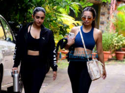 Photos: Malaika Arora and Akansha Ranjan Kapoor spotted at Diva Yoga in Bandra