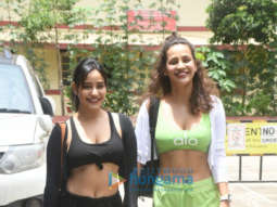 Photos: Neha Sharma, Aisha Sharma and Karishma Tanna spotted at the gym in Bandra