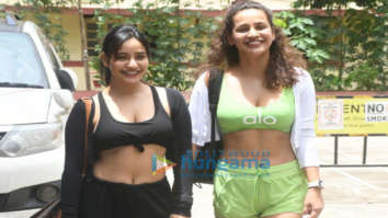 Photos: Neha Sharma, Aisha Sharma and Karishma Tanna spotted at the gym in Bandra
