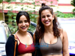 Photos: Neha Sharma and Aisha Sharma spotted at the gym in Bandra