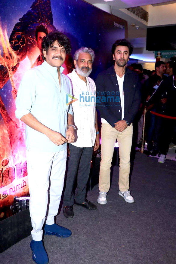 Photos: Ranbir Kapoor, Nagarjuna and S.S. Rajamouli snapped at Brahmastra – Part One: Shiva promotions in Chennai