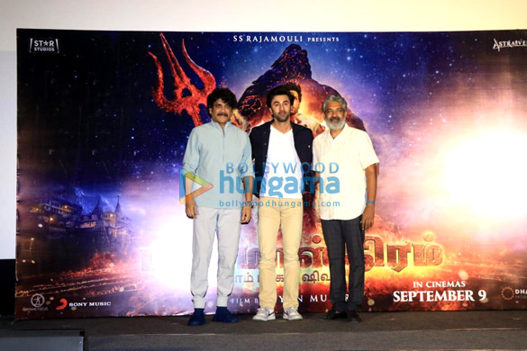 photos ranbir kapoor nagarjuna and s s rajamouli snapped at brahmastra part one shiva promotions in chennai1 2