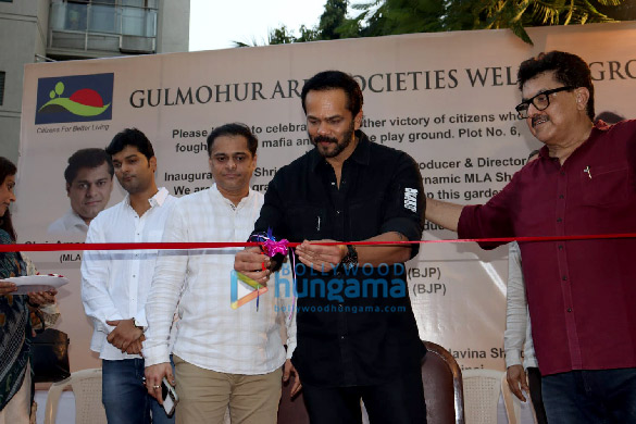 photos rohit shetty and ashoke pandit snapped at the inauguration of the beautified garden area in juhu 1