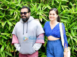 Photos: Taapsee Pannu and Anurag Kashyap snapped promoting their film Do Baaraa