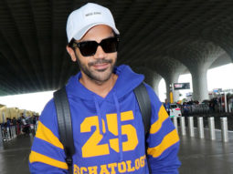 Rajkummar Rao looks dapper in a blue hoodie and white cap