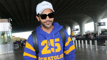 Rajkummar Rao looks dapper in a blue hoodie and white cap