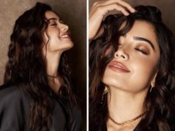 Rashmika Mandanna looks like the epitome of elegance in black silk shirt and brocade trousers worth Rs. 50K