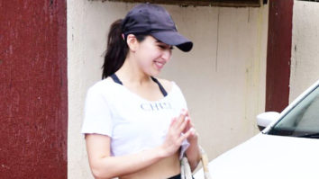 Sara Ali Khan does her signature Namaste pose