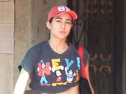 Sara Ali Khan spotted in red gym shorts and a cap