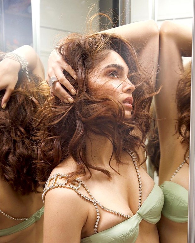 Sharvari Wagh offers a dose of glam in pastel green bralette and shimmer skirt in latest photo-shoot 