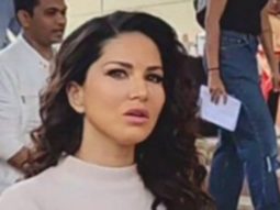 Sunny Leone is super chirpy as she poses for paps