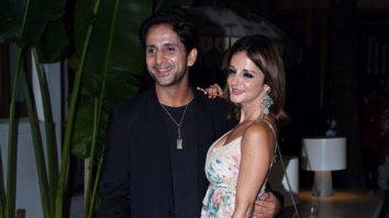 Sussanne Khan poses with boyfriend Arslan Goni post dinner