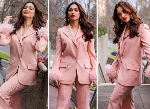 With A Rs 1.2 Lakh Celine Ava Bag In Tow, Tamannaah Bhatia Takes Her  Oversized Green Pantsuit Up A Notch
