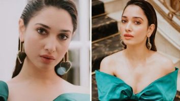 Tamannaah Bhatia makes Indian Film Festival of Melbourne a glamorous affair in black & green off-shoulder midi dress worth Rs. 1 Lakh