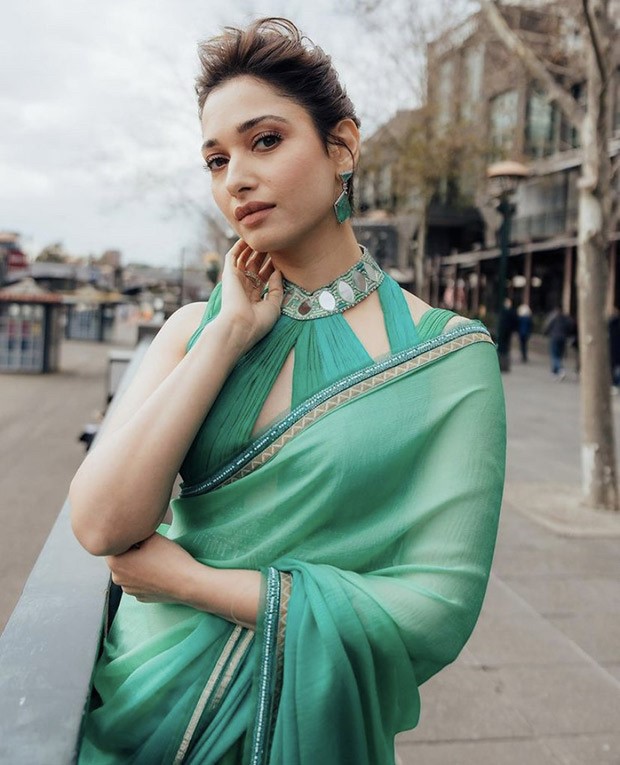 Tamannaah Bhatia spins magic in vibrant green saree worth Rs. 69K as she attends The Indian Film Festival of Melbourne