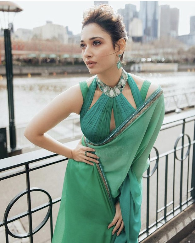 Tamannaah Bhatia spins magic in vibrant green saree worth Rs. 69K as she attends The Indian Film Festival of Melbourne