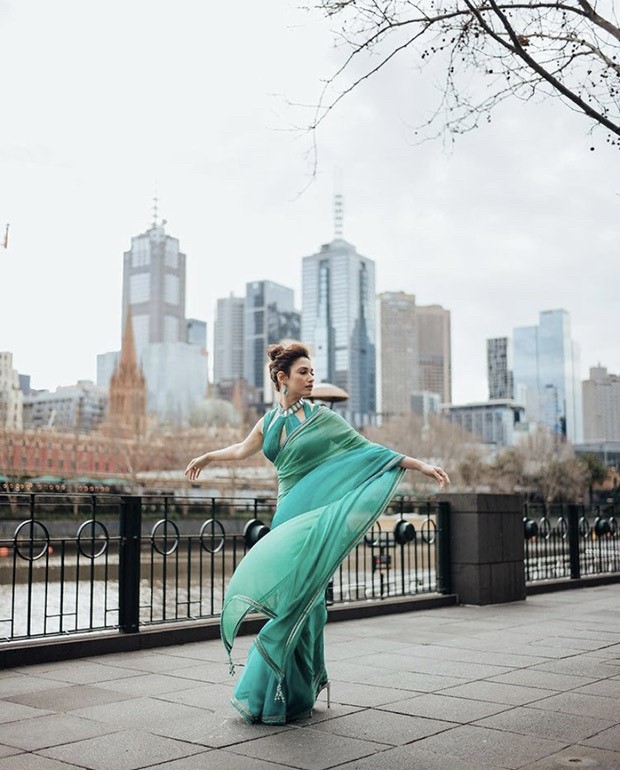 Tamannaah Bhatia spins magic in vibrant green saree worth Rs. 69K as she attends The Indian Film Festival of Melbourne