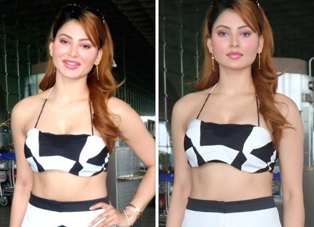 Urvashi Rautela Real Nude Video - Urvashi Rautela makes hearts skip a beat as she gets captured at the Mumbai  airport in a Checkmate Co-ord Set : Bollywood News - Bollywood Hungama