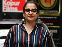 Vidya Balan spotted in stripped kurta and jhumka