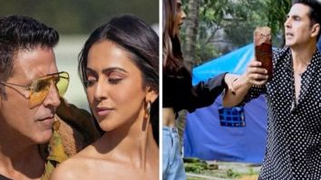 Akshay Kumar plays a prank on Cuttputtli co-star Rakul Preet Singh; leaves her stranded in a puddle