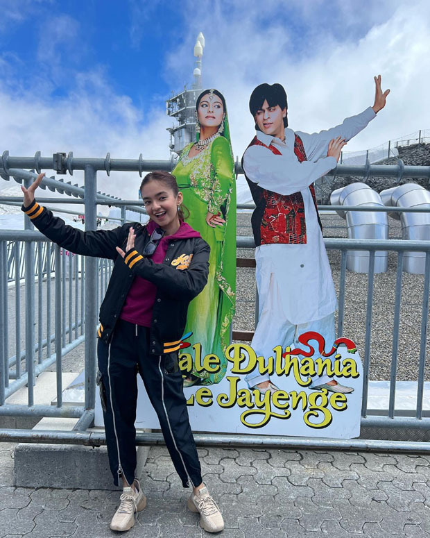 Anushka Sen vacations in Switzerland; shares this iconic photo with DDLJ poster at Mount Titlis