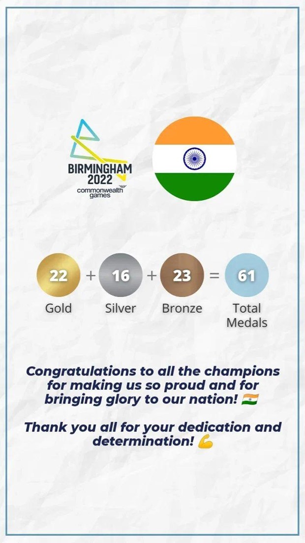 Prabhas congratulates Champions of Birmingham 2022 Commonwealth Games; shares note of gratitude