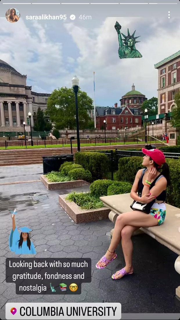 Sara Ali Khan visits her alma mater in the US; shares stories of visiting Columbia University