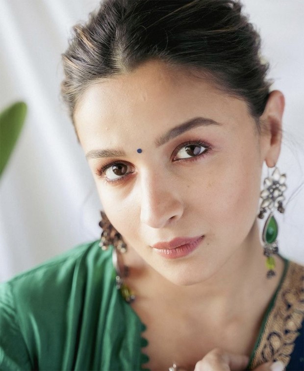 Alia Bhatt shares an adorable picture with her furry friend dressed in vibrant anarkali for Brahmastra promotions 