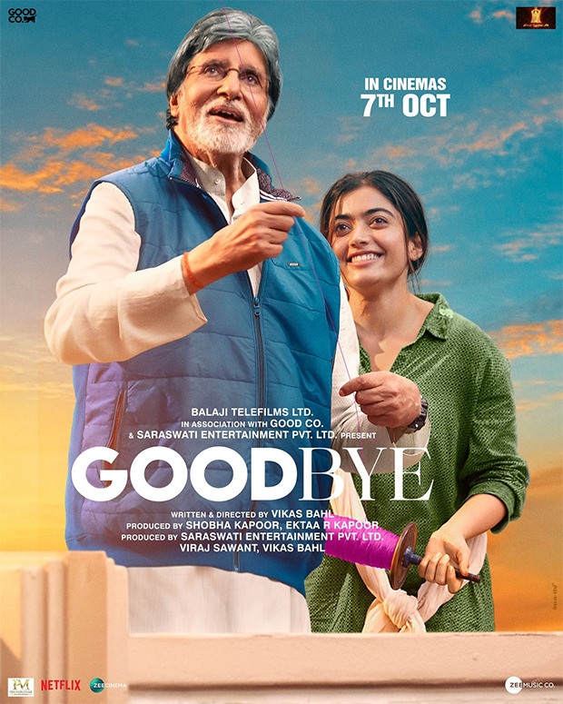 Amitabh Bachchan and Rashmika Mandanna fly a kite in first poster of Goodbye 