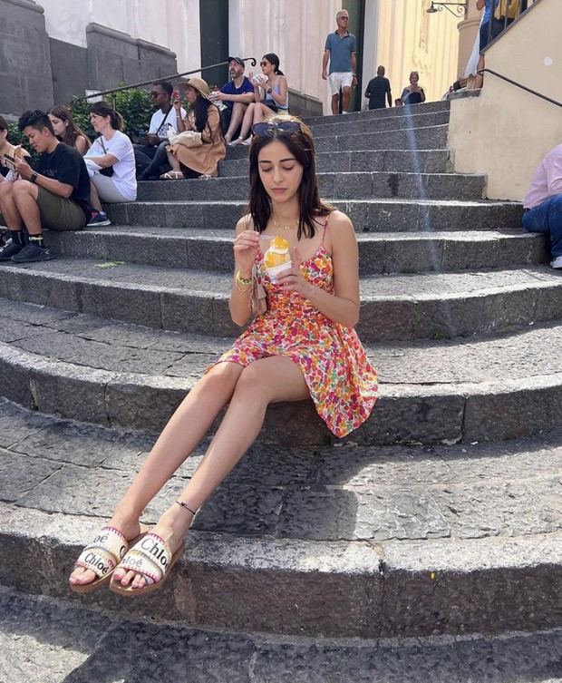 Ananya Panday enjoys lemon sorbet in a floral printed mini dress during her Italy vacation Ananya Panday enjoys lemon sorbet in a floral printed mini dress during her Italy vacation