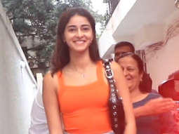 Ananya Panday smiles as she poses for paps