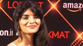 Anveshi Jain looks sizzling in saree at Lokmat Awards