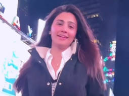 Daisy Shah has a fun time in New York’s time square