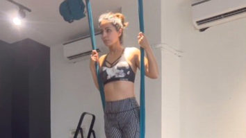 Hina Khan nails ariel yoga with ease!