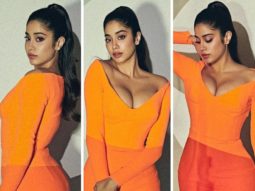 Janhvi Kapoor looks bold & bright in an orange dress as she attends an event in Mumbai