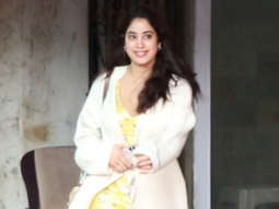 Janhvi Kapoor smiles for paps in a cute yellow outfit