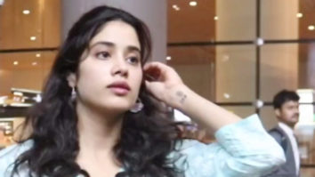 Janhvi Kapoor snapped at the airport in blue outfit