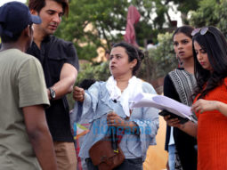 On the sets of the movie Kahani Rubber Band Ki
