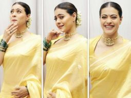 Kajol looks vivacious in Raw Mango’s yellow saree as she drops pictures from Ganesh Chaturthi celebrations