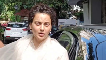 Kangana Ranaut waves at paps in traditional salwar