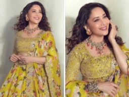 Madhuri Dixit in Prints by Radhika’s green floral lehenga set worth Rs. 1 Lakh epitomises elegance and style