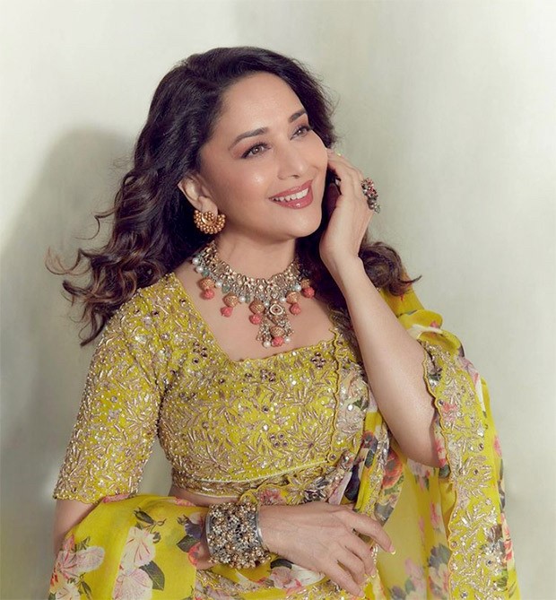 Madhuri Dixit in Prints by Radhika’s green floral lehenga set worth Rs. 1 Lakh epitomises elegance and style