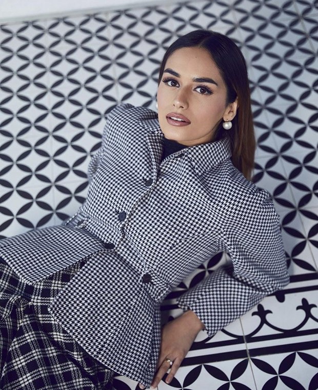 Manushi Chhillar nails fall fashion with her checkered Dior outfit Manushi Chhillar nails fall fashion with her checkered Dior outfit