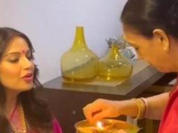 Mom-to- be Bipasha Basu looks elegant in a pink saree