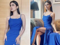 Mouni Roy’s blue thigh-high slit dress by Deme is perfect for casual weekend