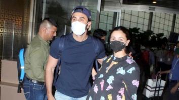 Parents-to-be Ranbir Kapoor and Alia Bhatt get papped at the airport as they fly to Hyderabad to attend Brahmastra event