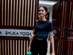 Photos: Ananya Panday spotted at a yoga class in Bandra
