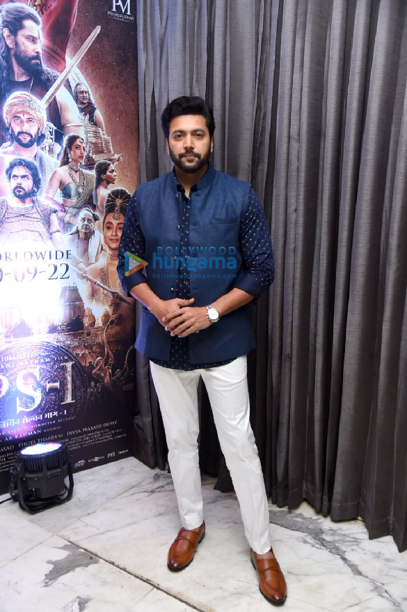 photos chiyaan vikram and jayam ravi snapped promoting their film ps 1 3