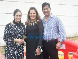 Photos: Genelia D’Souza snapped with her parents at Mount Mary church