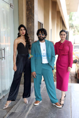 Photos: Gul Panag, Samridhi Dewan, and Vaibhav Raj Gupta snapped promoting their show Good Bad Girl